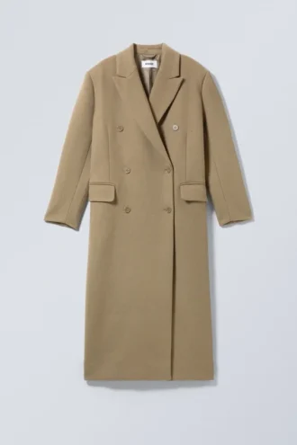 Alex Oversized-Mantel aus Wollmischung – Dusty Mole