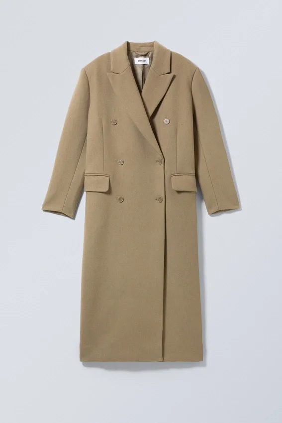 Alex Oversized-Mantel aus Wollmischung – Dusty Mole Alex Oversized-Mantel aus Wollmischung – Dusty Mole