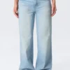 Ample Low Rise Loose Wide Jeans – Kimberley Blue – Hellblau Ample Low Rise Loose Wide Jeans – Kimberley Blue – Hellblau