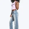 Anti Unisex-Jeans mit niedriger Taille, geradem Schnitt und normaler Passform – Blue Moon – Hellblau | Cheap Monday GB Anti Unisex-Jeans mit niedriger Taille, geradem Schnitt und normaler Passform – Blue Moon – Hellblau | Cheap Monday GB