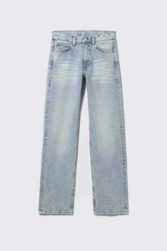 Anti Unisex-Jeans mit niedriger Taille, geradem Schnitt und normaler Passform – Hellblau | Cheap Monday GB
