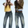 Anti Unisex-Jeans mit niedriger Taille, geradem Schnitt und normaler Passform – Stahlblau – Mittelblau | Cheap Monday GB Anti Unisex-Jeans mit niedriger Taille, geradem Schnitt und normaler Passform – Stahlblau – Mittelblau | Cheap Monday GB