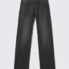 Anti Unisex-Jeans mit niedriger Taille, geradem Schnitt und normaler Passform – Washed Black | Cheap Monday GB Anti Unisex-Jeans mit niedriger Taille, geradem Schnitt und normaler Passform – Washed Black | Cheap Monday GB