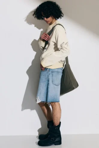 Ash Loose Denim Shorts – Kimberly Worn – Mittelblau