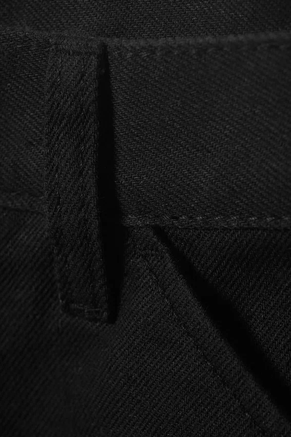 Astro Loose Baggy Shorts aus Leinenmischung – Schwarz Astro Loose Baggy Shorts aus Leinenmischung – Schwarz