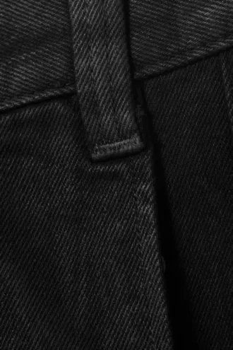 Astro Loose Baggy Utility Unisex-Jeans – Schwarze Beschichtung – Schwarz