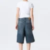 Astro Mid Rise Loose Baggy Denim Shorts – Blue Hymn – Mittelblau Astro Mid Rise Loose Baggy Denim Shorts – Blue Hymn – Mittelblau