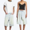 Astro Mid Rise Loose Baggy Denim Shorts – Citizen Blue – Hellblau Astro Mid Rise Loose Baggy Denim Shorts – Citizen Blue – Hellblau