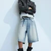 Astro Mid Rise Loose Baggy Denim Shorts – Kimberley Blue – Hellblau Astro Mid Rise Loose Baggy Denim Shorts – Kimberley Blue – Hellblau