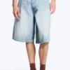 Astro Mid Rise Loose Baggy Denim Shorts – Kimberley Blue – Hellblau Astro Mid Rise Loose Baggy Denim Shorts – Kimberley Blue – Hellblau