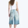 Astro Mid Rise Loose Baggy Denim Shorts – Kimberley Blue – Hellblau Astro Mid Rise Loose Baggy Denim Shorts – Kimberley Blue – Hellblau