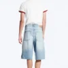 Astro Mid Rise Loose Baggy Denim Shorts – Kimberley Blue – Hellblau Astro Mid Rise Loose Baggy Denim Shorts – Kimberley Blue – Hellblau