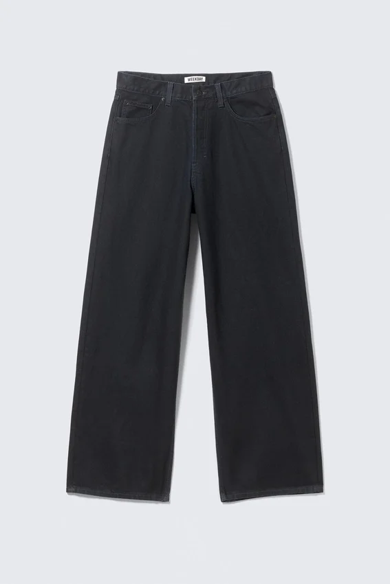 Astro Mid Rise Loose Baggy Leg Coated Jeans – Indigo-Beschichtung Astro Mid Rise Loose Baggy Leg Coated Jeans – Indigo-Beschichtung