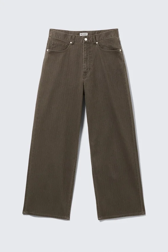 Astro Mid Rise Loose Baggy Structured Hose – Dunkelbraun Astro Mid Rise Loose Baggy Structured Hose – Dunkelbraun