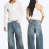 Astro Mid Rise Loose Baggy Twist Jeans – Gloria Blue – Mittelblau Astro Mid Rise Loose Baggy Twist Jeans – Gloria Blue – Mittelblau