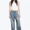 Astro Mid Rise Loose Baggy Twist Jeans – Gloria Blue – Mittelblau Astro Mid Rise Loose Baggy Twist Jeans – Gloria Blue – Mittelblau