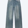 Astro Mid Rise Loose Baggy Twist Jeans – Gloria Blue – Mittelblau Astro Mid Rise Loose Baggy Twist Jeans – Gloria Blue – Mittelblau