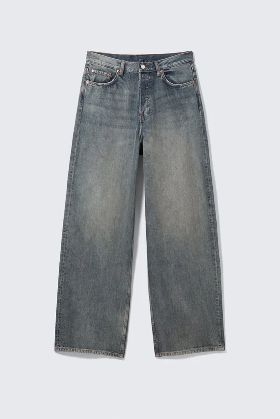 Astro Mid Rise Loose Baggy Unisex-Jeans – Arizona Blue – Mittelblau Astro Mid Rise Loose Baggy Unisex-Jeans – Arizona Blue – Mittelblau