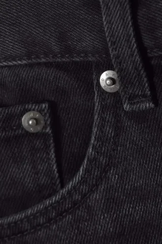 Astro Mid Rise Loose Baggy Unisex-Jeans – Black Stream