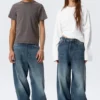 Astro Mid Rise Loose Baggy Unisex-Jeans – Blue Hymn – Mittelblau Astro Mid Rise Loose Baggy Unisex-Jeans – Blue Hymn – Mittelblau