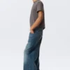 Astro Mid Rise Loose Baggy Unisex-Jeans – Blue Hymn – Mittelblau Astro Mid Rise Loose Baggy Unisex-Jeans – Blue Hymn – Mittelblau