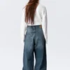 Astro Mid Rise Loose Baggy Unisex-Jeans – Blue Hymn – Mittelblau Astro Mid Rise Loose Baggy Unisex-Jeans – Blue Hymn – Mittelblau