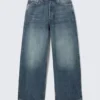 Astro Mid Rise Loose Baggy Unisex-Jeans – Blue Hymn – Mittelblau Astro Mid Rise Loose Baggy Unisex-Jeans – Blue Hymn – Mittelblau
