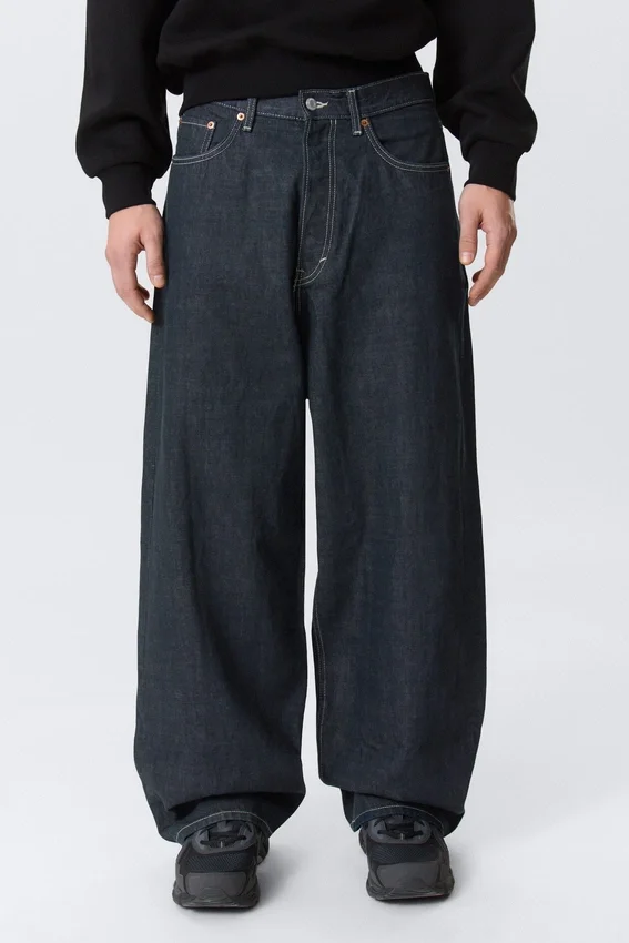 Astro Mid Rise Loose Baggy Unisex-Jeans – Blue Rinse – Dunkelblau Astro Mid Rise Loose Baggy Unisex-Jeans – Blue Rinse – Dunkelblau
