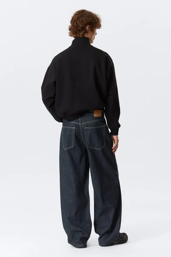 Astro Mid Rise Loose Baggy Unisex-Jeans – Blue Rinse – Dunkelblau Astro Mid Rise Loose Baggy Unisex-Jeans – Blue Rinse – Dunkelblau