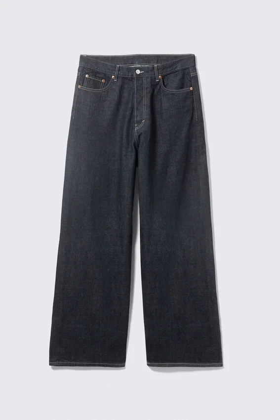 Astro Mid Rise Loose Baggy Unisex-Jeans – Blue Rinse – Dunkelblau Astro Mid Rise Loose Baggy Unisex-Jeans – Blue Rinse – Dunkelblau
