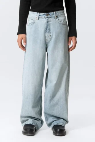 Astro Mid Rise Loose Baggy Unisex-Jeans – Dream Blue – Hellblau