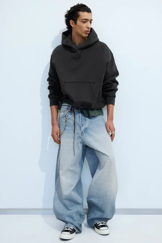 Astro Mid Rise Loose Baggy Unisex-Jeans – Kimberley Blue – Hellblau Astro Mid Rise Loose Baggy Unisex-Jeans – Kimberley Blue – Hellblau