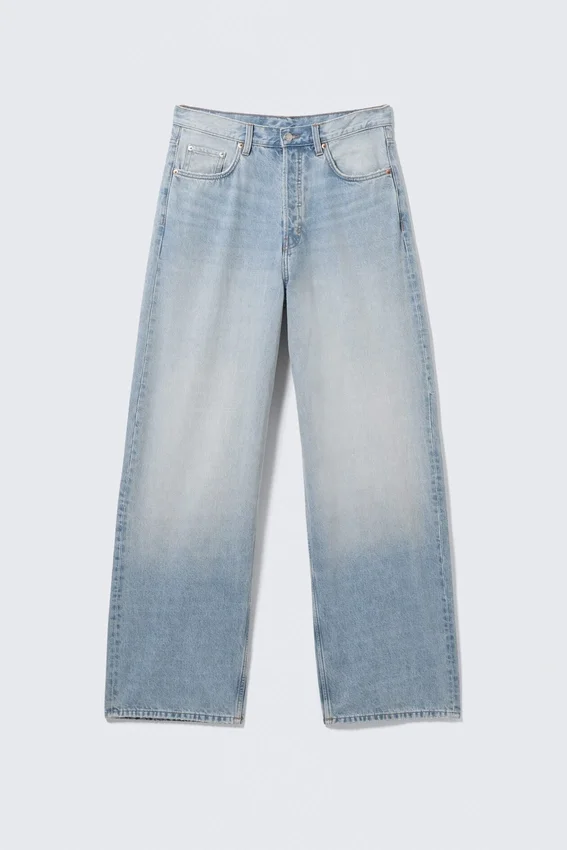 Astro Mid Rise Loose Baggy Unisex-Jeans – Kimberley Blue – Hellblau Astro Mid Rise Loose Baggy Unisex-Jeans – Kimberley Blue – Hellblau