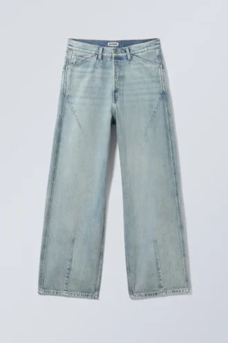 Astro Shape Loose Baggy Jeans – Ziegelblau – Hellblau Astro Shape Loose Baggy Jeans – Ziegelblau – Hellblau