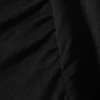 Asymmetrisch drapiertes Minikleid – Schwarz Asymmetrisch drapiertes Minikleid – Schwarz