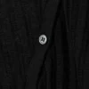 Asymmetrische Strickjacke aus Leinenmischung – Schwarz Asymmetrische Strickjacke aus Leinenmischung – Schwarz