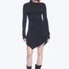 Asymmetrisches, drapiertes Minikleid – Dunkelblau Asymmetrisches, drapiertes Minikleid – Dunkelblau