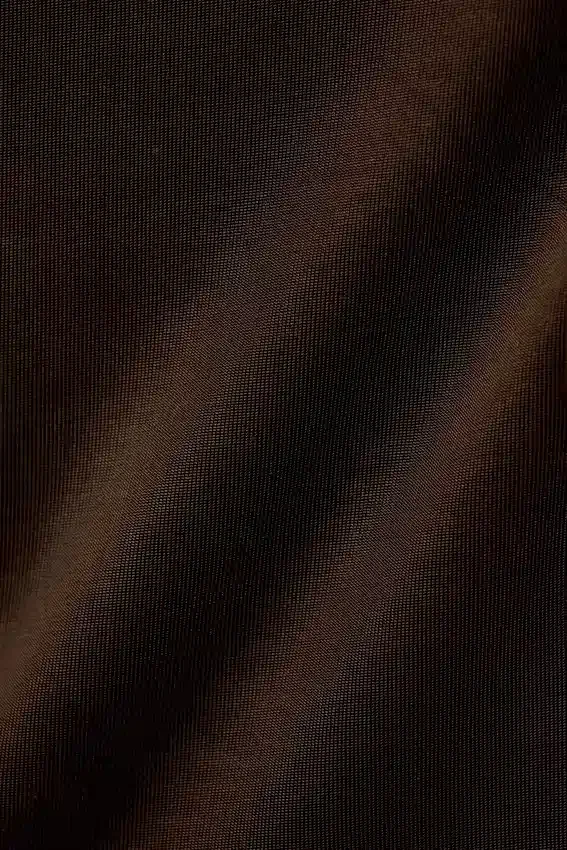 Asymmetrisches Jersey-Tanktop mit Bindebändern – Dunkelbraun Asymmetrisches Jersey-Tanktop mit Bindebändern – Dunkelbraun
