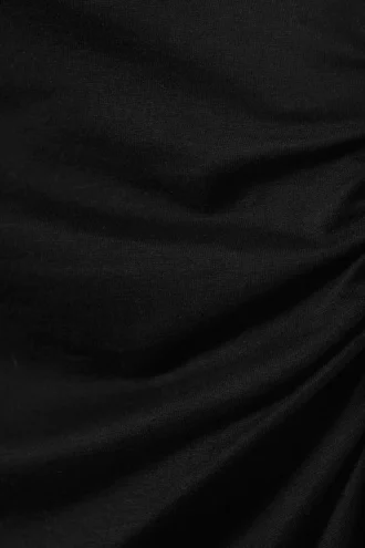 Asymmetrisches Minikleid mit einem Ärmel – Schwarz