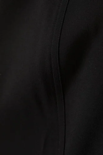 Asymmetrisches, tailliertes One-Shoulder-Top – Schwarz