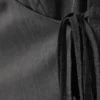 Asymmetrisches Wickeloberteil – Dunkelgrau meliert Asymmetrisches Wickeloberteil – Dunkelgrau meliert