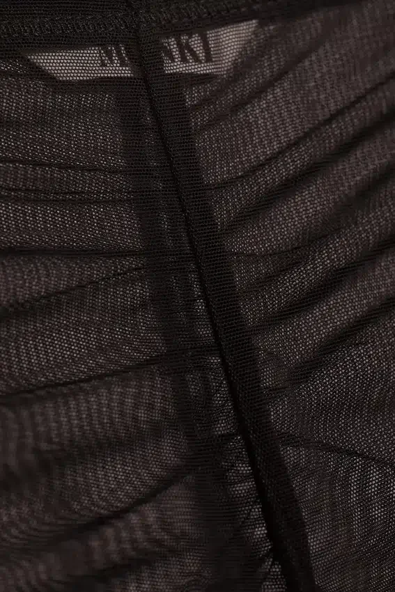 Ausgestellte bedruckte Mesh-Hose – Dunkelbraun Ausgestellte bedruckte Mesh-Hose – Dunkelbraun