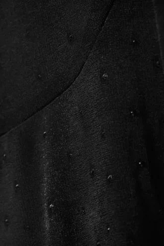 Ausgestellte Strass-Hose – Schwarz – Strasssteine