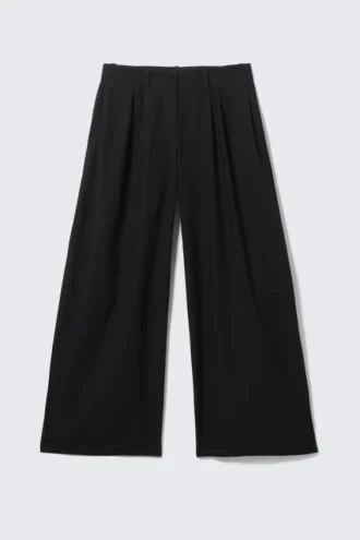 Aya-Plissee-Hose – Schwarz