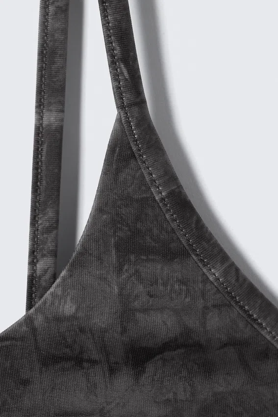 Badeanzug mit quadratischem Ausschnitt und Print – Dunkelgrau – Alligator-Print Badeanzug mit quadratischem Ausschnitt und Print – Dunkelgrau – Alligator-Print