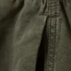Baggy-Hose aus gewaschenem Canvas mit niedriger Leibhöhe – gewaschenes Dunkelkhaki Baggy-Hose aus gewaschenem Canvas mit niedriger Leibhöhe – gewaschenes Dunkelkhaki