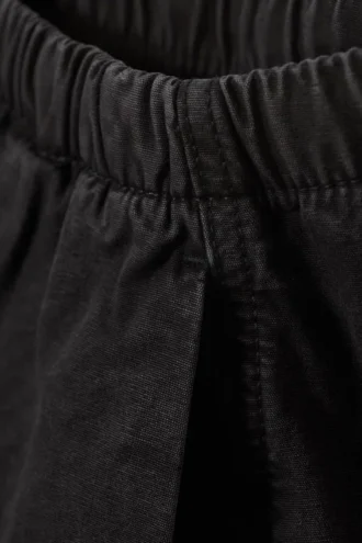 Baggy-Hose aus gewaschenem Canvas mit niedriger Leibhöhe – gewaschenes Schwarz