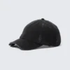 Baseballkappe aus Baumwoll-Canvas im Used-Look – kurz geschnitten, schwarz Baseballkappe aus Baumwoll-Canvas im Used-Look – kurz geschnitten, schwarz
