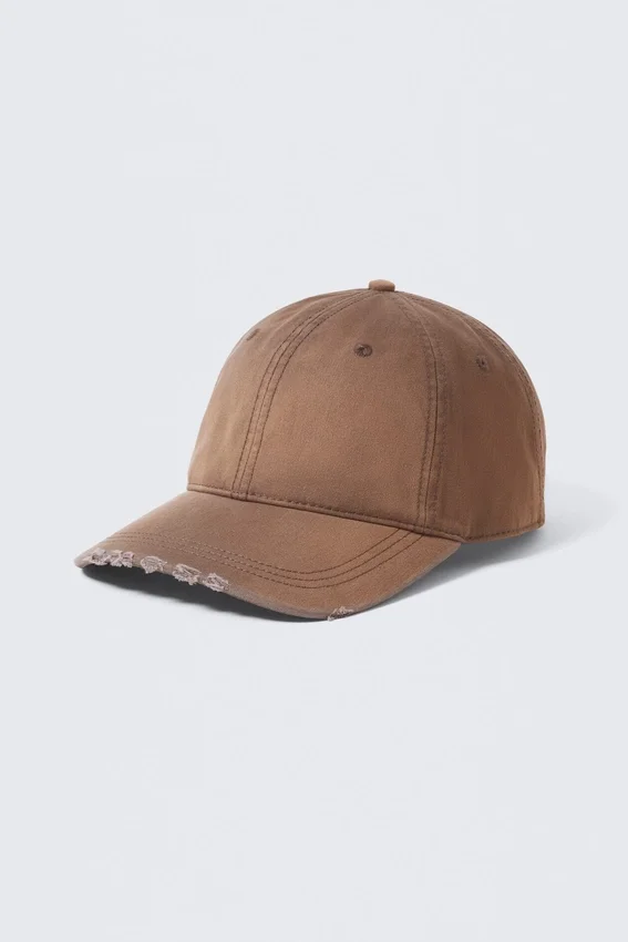 Baseballkappe aus Baumwolltwill im Used-Look – gewaschen, braun Baseballkappe aus Baumwolltwill im Used-Look – gewaschen, braun