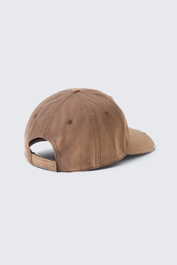 Baseballkappe aus Baumwolltwill im Used-Look – gewaschen, braun Baseballkappe aus Baumwolltwill im Used-Look – gewaschen, braun